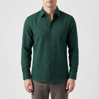 Textured Long-Sleeve Button-Up Shirt - Lester