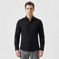 Textured Long-Sleeve Button-Up Shirt - Lester