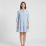 Tiered Ruffle-Hem Shirt Dress - Shelley