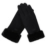 Touchscreen-Compatible Winter Gloves With Plush Trim - Debra