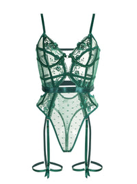 Transparenter Spitzen Body Mit Straps - Alissa