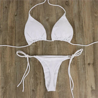 Triangle Top String Bikini Set - Tracy