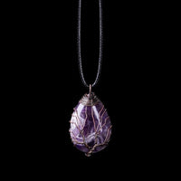 Tropfenförmige Kette - AmethystDream