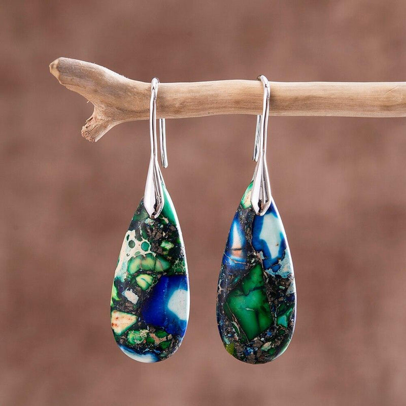 Tropfenförmige Ohrringe - NatureGlow