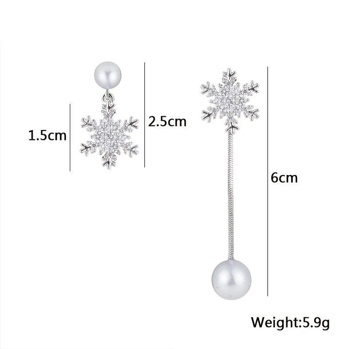 Tropfenohrringe Mit Schneeflocken - SnowflakeShine
