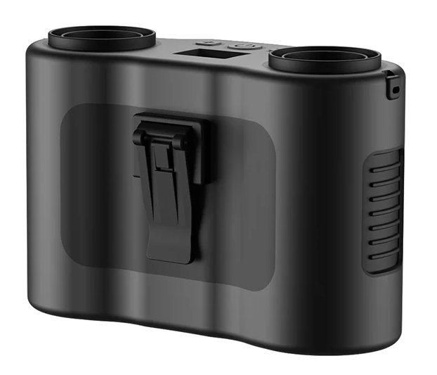 Tragbarer Taillenclip-Lüfter mit zwei Luftauslässen und 20.000mAh Batterie – BreezeMate