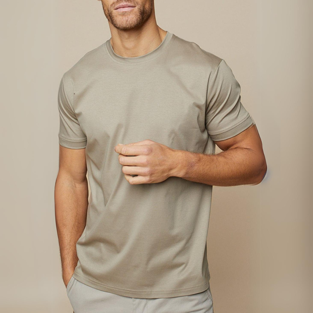 Shiny & Soft Men's T-Shirt in Mercerized Cotton – Leon