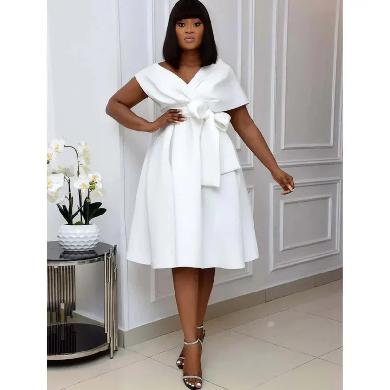 Stylish A-line mini dress with short sleeves – Naila