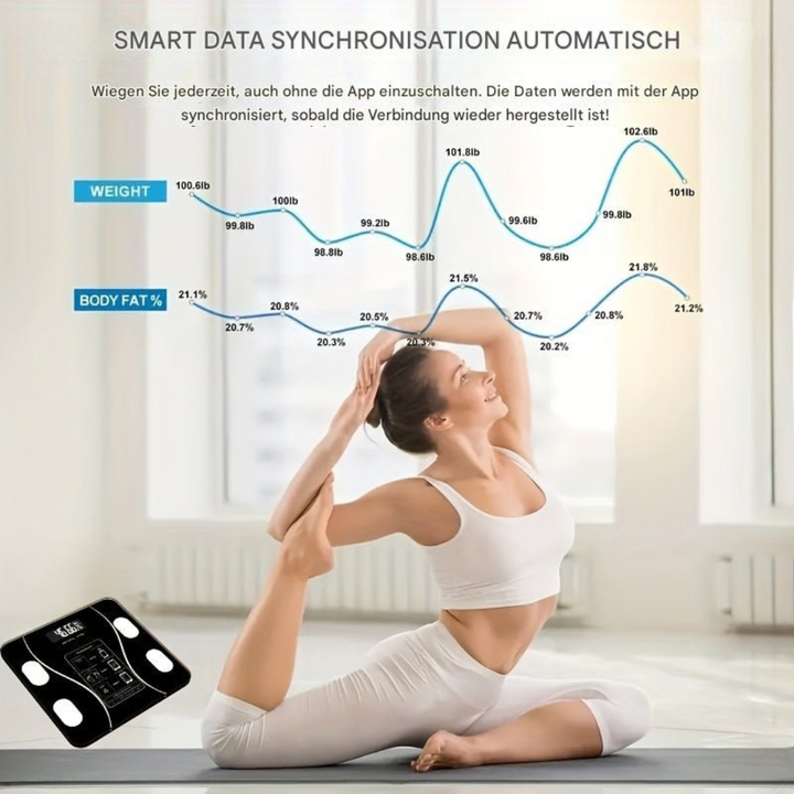 Intelligente Waage mit Körperanalyse - FitScale