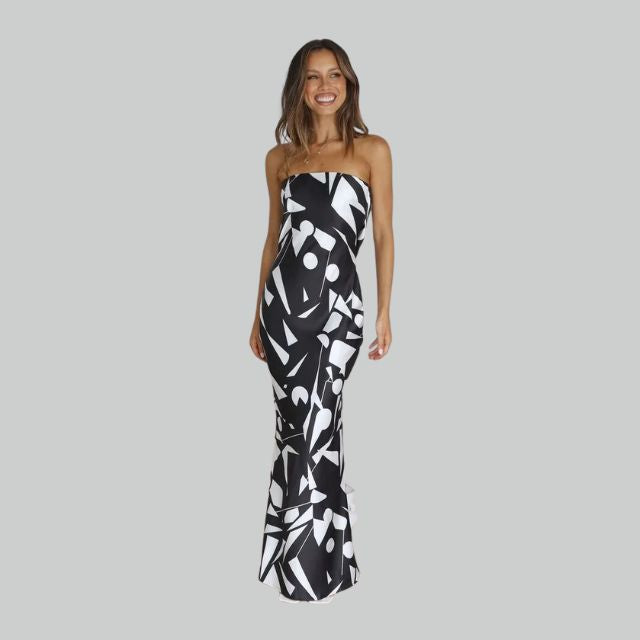 Trägerloses Maxikleid mit Lässiger Passform – Jade