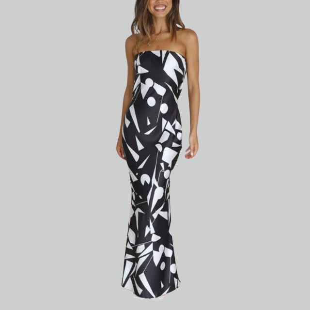 Trägerloses Maxikleid mit Lässiger Passform – Jade