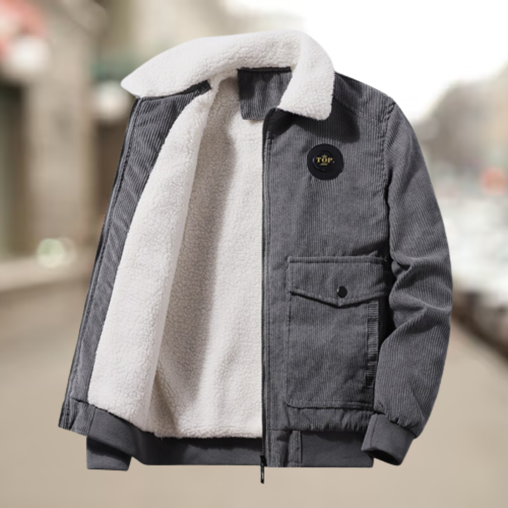 Herren Corduroy Jacke mit Fleece-Futter – Elias