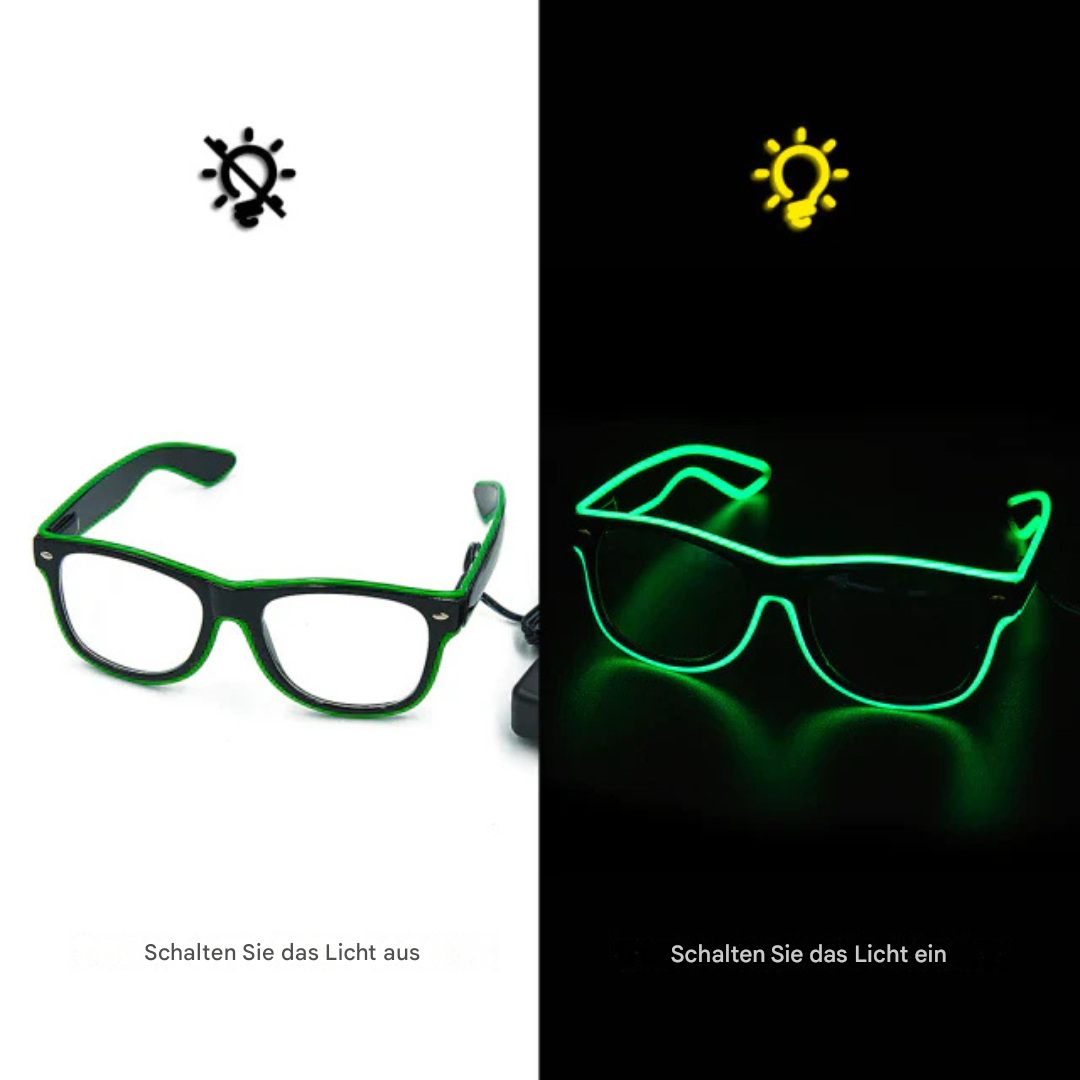 Leuchtende Neonbrille - LumaGlow