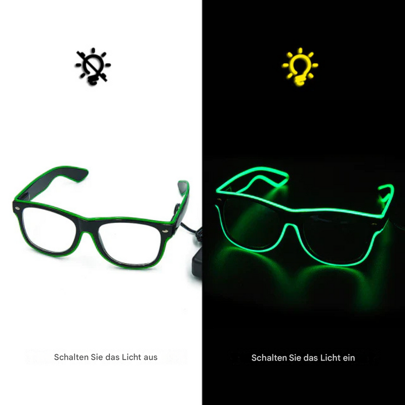 Leuchtende Neonbrille - LumaGlow