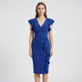 V-Neck Ruffle Midi Dress - Alma