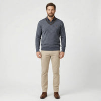 V Ausschnitt Pullover Mit Kragen - Ian