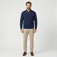 V Ausschnitt Pullover Mit Kragen - Ian
