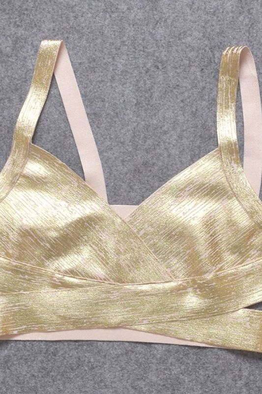V Ausschnitt Wickel Crop Top - Ceyda