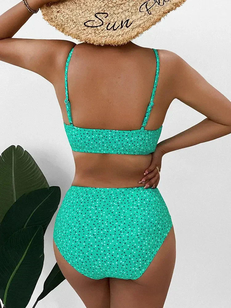 Bikini-Set mit Hohem Bund – Eliva