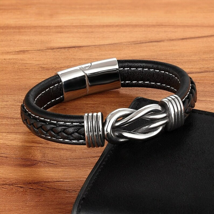Verstellbares Lederarmband - KnotFashion