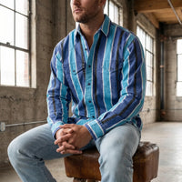 Vintage Stripe Long-Sleeve Button Shirt - Eric