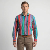 Vintage Stripe Long-Sleeve Button Shirt - Eric