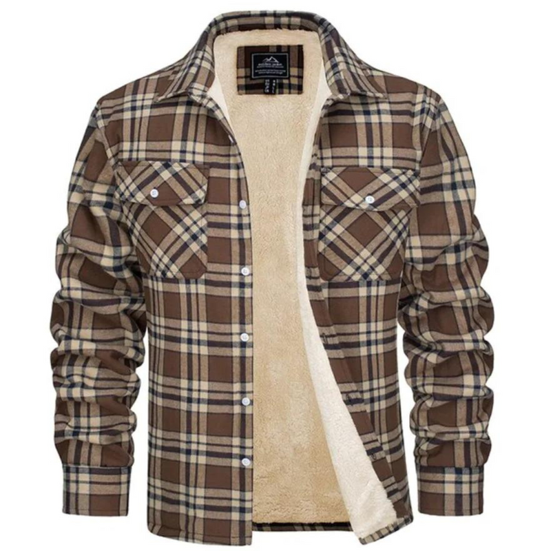 Fleecegefütterte Herren Karo-Jacke – Arvid Herbstedition
