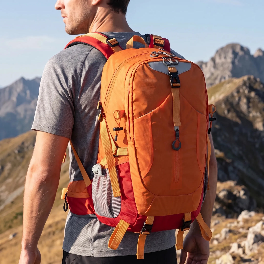 Wanderrucksack 40l - Für Damen und Herren - 40 Liter Fassungsvermögen - Wasserabweisend - Gepolsterte Gurte