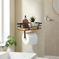 Wandgemonteerde Plank Met Toiletrolhouder - Wallnest
