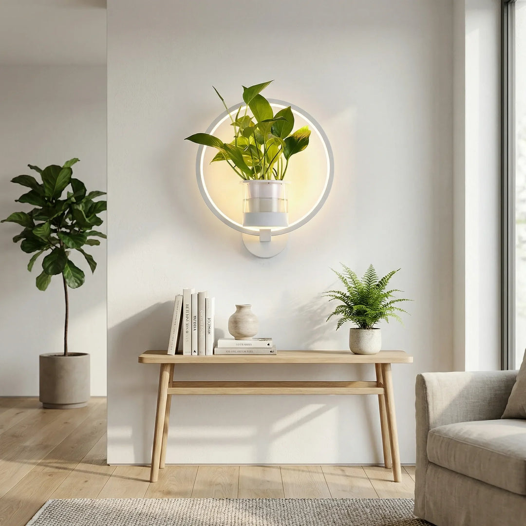 Wandleuchte Mit Pflanzenhalter - Luminflora