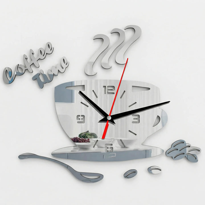 Wanduhr In Kaffeetassenform - Caffiora
