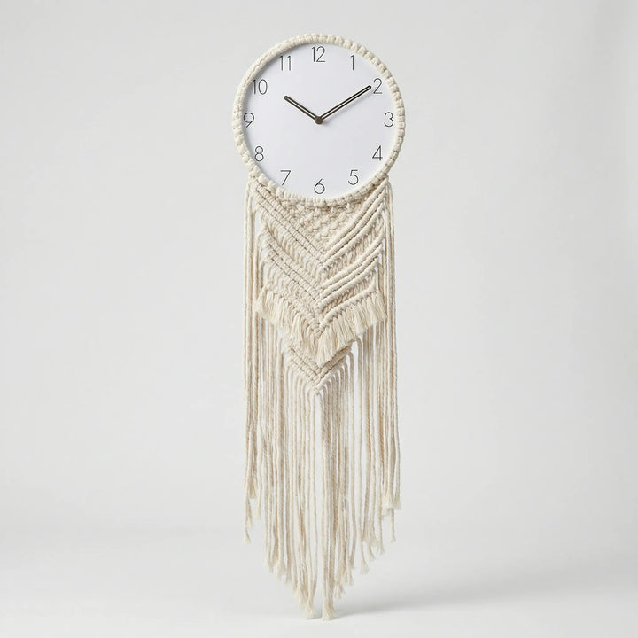 Wanduhr Mit Knüpfdetails - BohemaClock