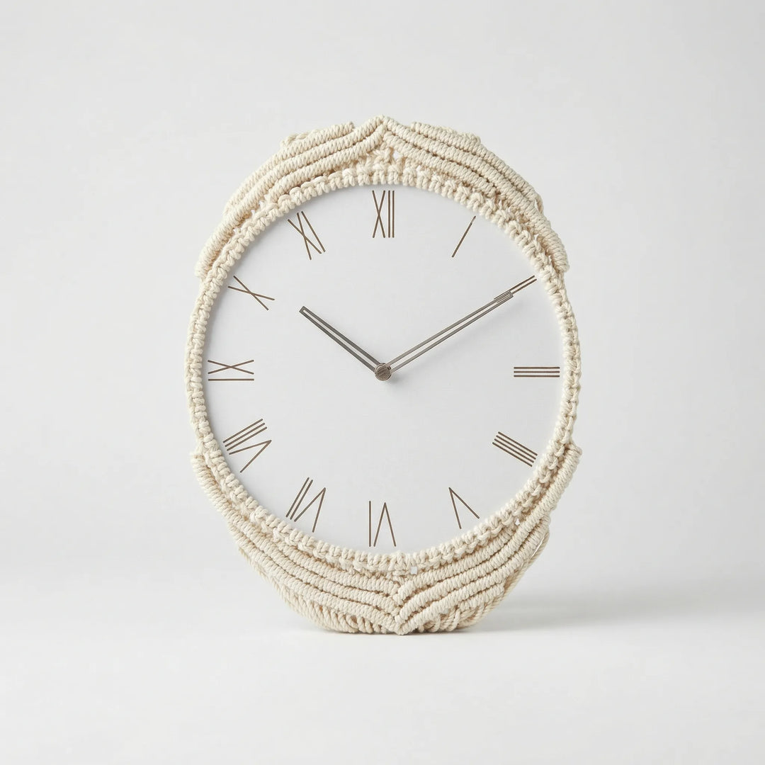 Wanduhr Mit Knüpfdetails - BohemaClock