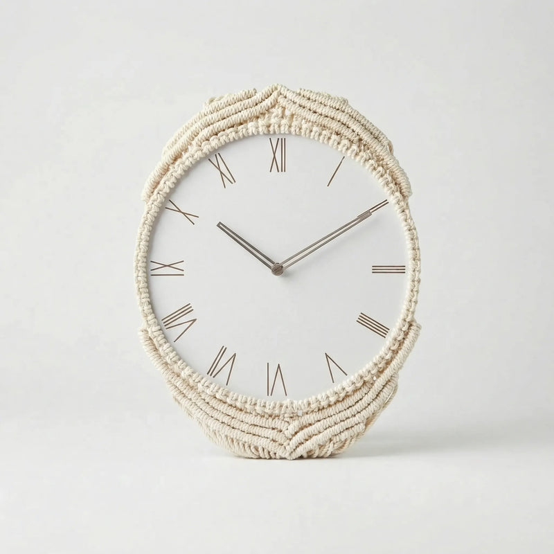 Wanduhr Mit Knüpfdetails - BohemaClock