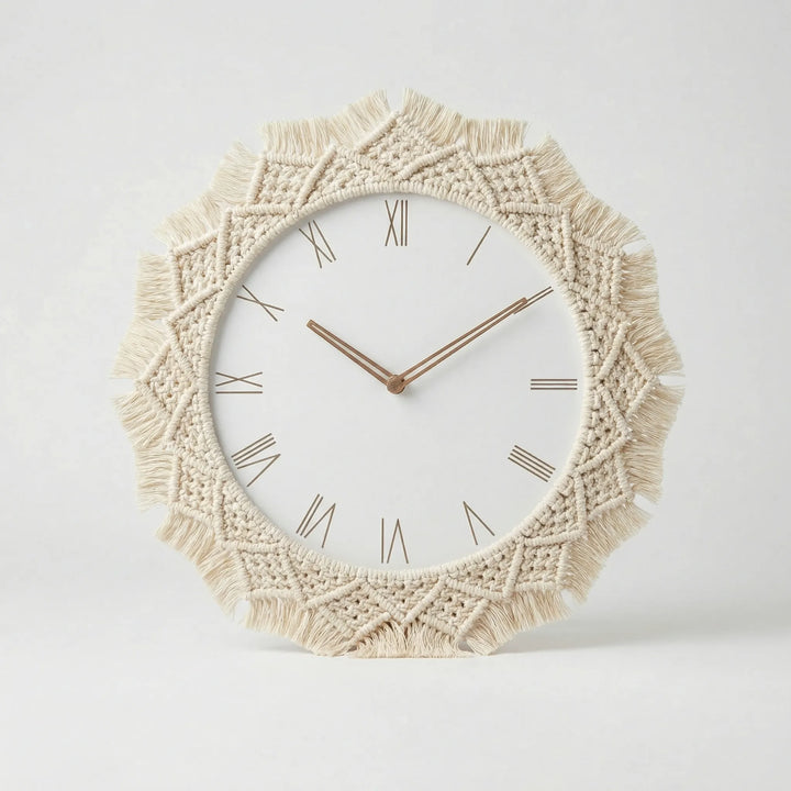 Wanduhr Mit Knüpfdetails - BohemaClock
