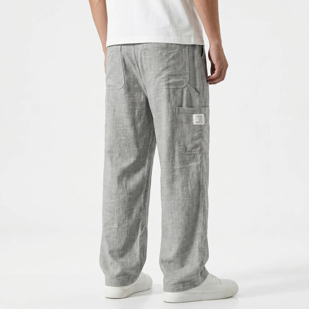 Weite Stoffhose Mit Geradem Bein -  Neal