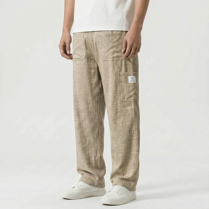 Weite Stoffhose Mit Geradem Bein -  Neal