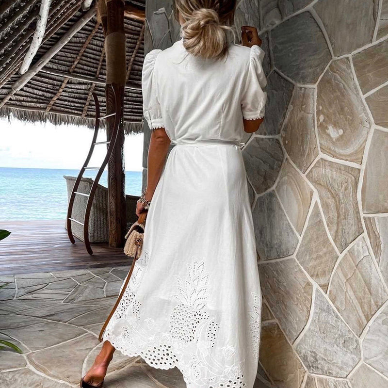 Maxi Kleid mit Stickerei – Celeste