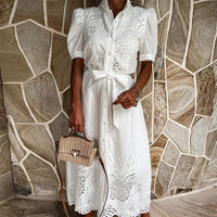 Maxi Kleid mit Stickerei – Celeste