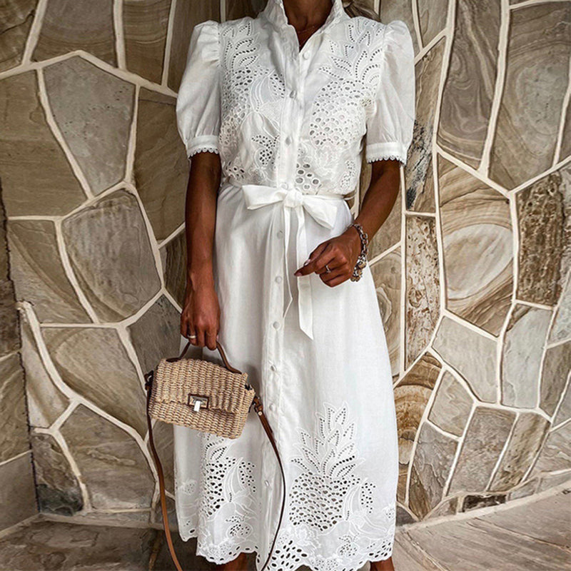 Maxi Kleid mit Stickerei – Celeste