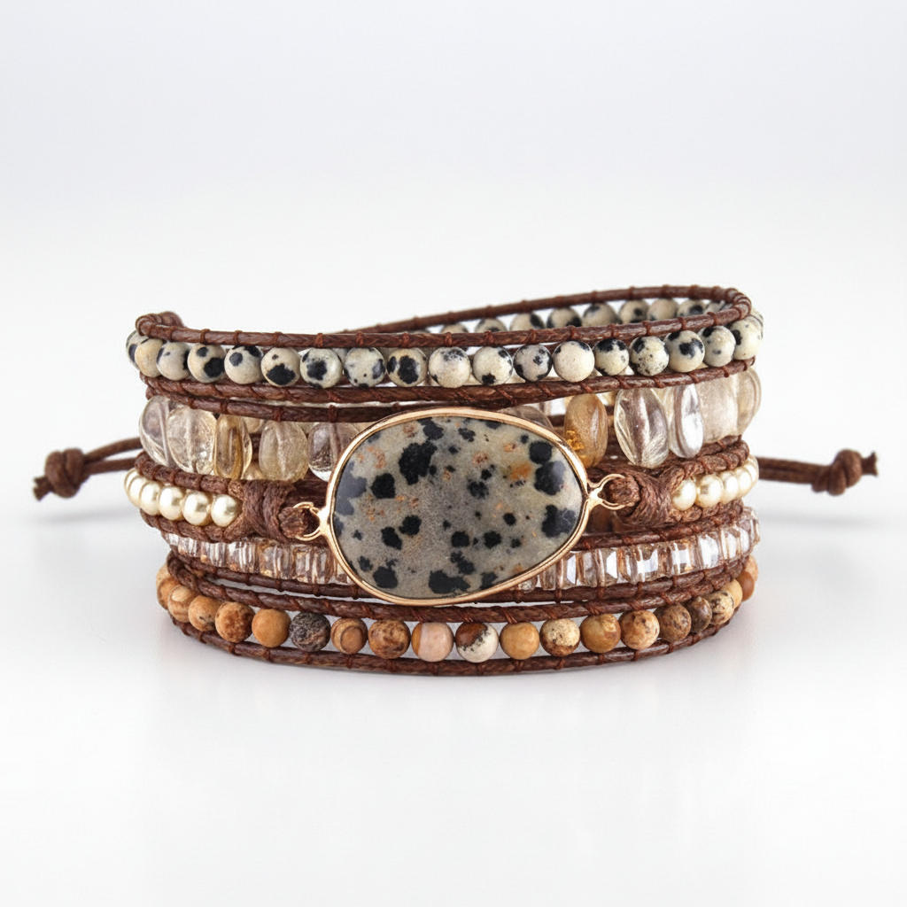 Wickelarmband Aus Steinen - BohoGlow