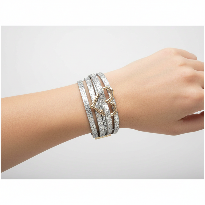 Wickelarmband Mit Magnetverschluss - LeatherWrap