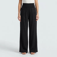 Wide-Leg High-Waist Summer Trousers - Sylvia