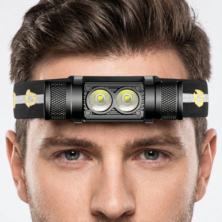 Wiederaufladbare Dual-LED-Stirnlampe -  Blazefront