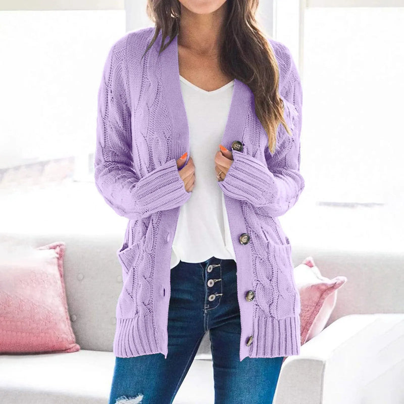 Strickjacke für Damen mit Knöpfen – Noor