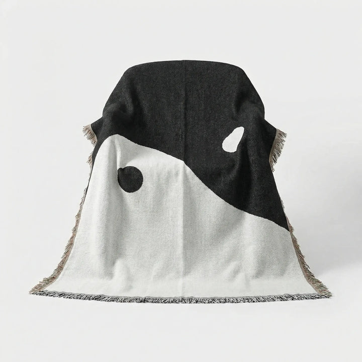 Yin-Yang-Wandteppich Mit Fransen - Zenara