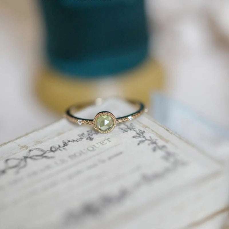 Zarter Silberring - PeridotJewelry