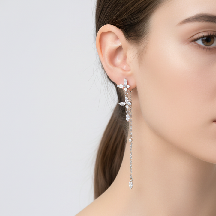 Zeitlose Ohrringe Mit Zirkonia - GleamPearl