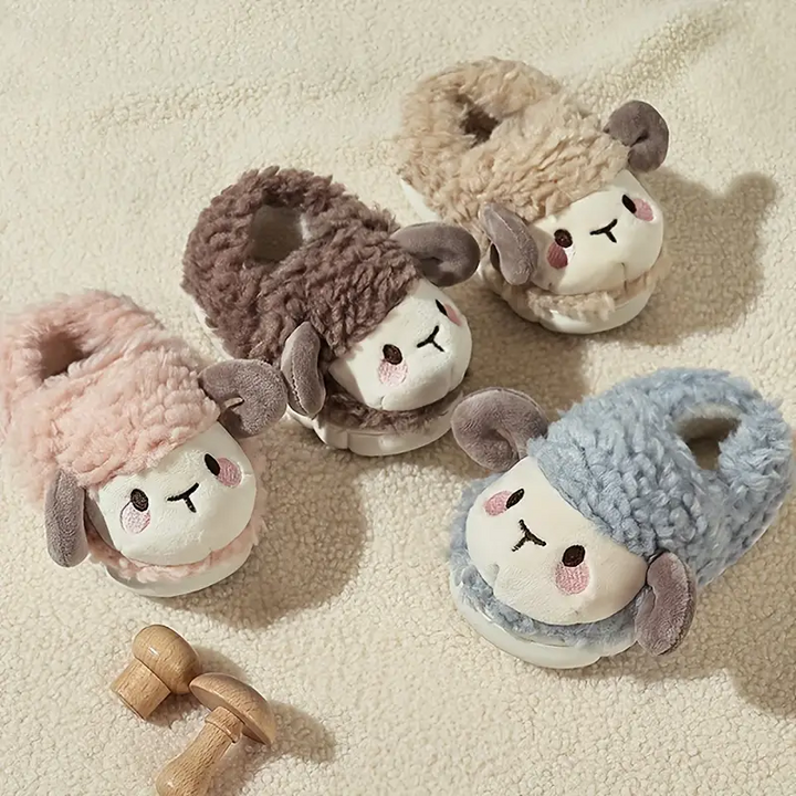 Kinder Sloffen mit Schafchen – WoollySteps