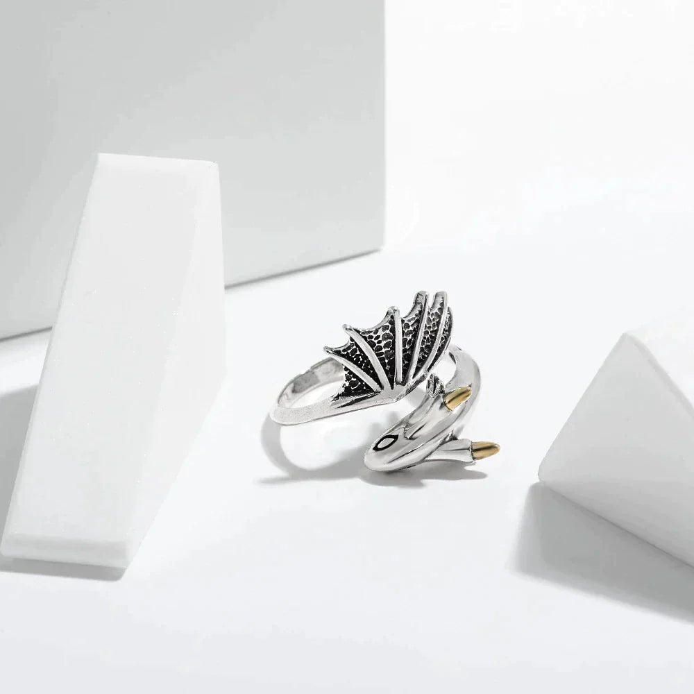 Adjustable Dragon Ring | Unique Statement Jewellery-Nora Luxe